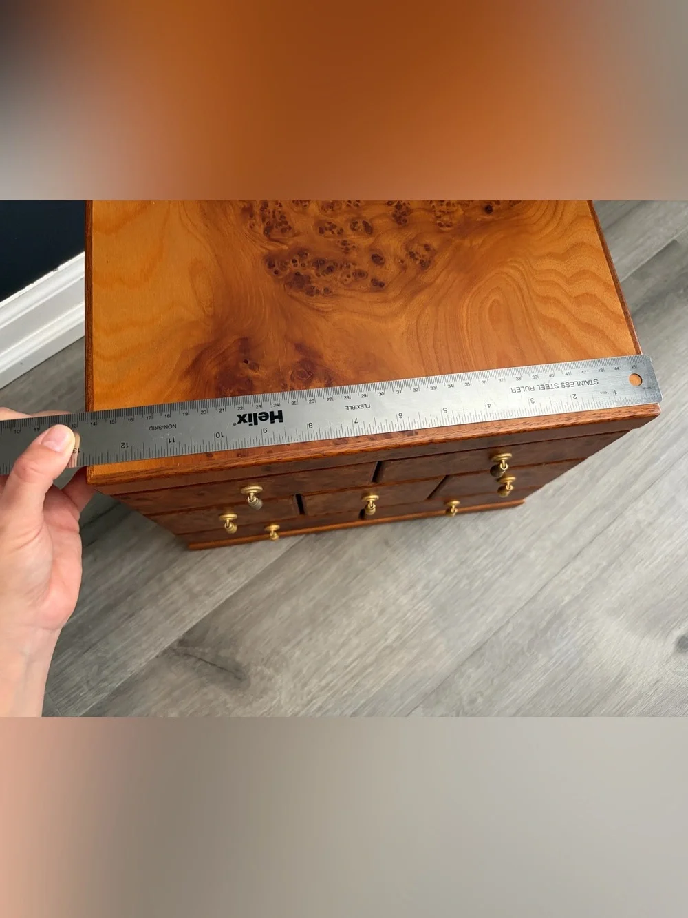 Vintage Agresti Briarwood Jewelry Box Florence Italy-  13”x10”x8.5” & 10.8lbs